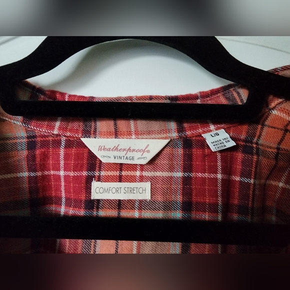 Ladies Weatherproof Vintage Flannel Button Up - Picture 3 of 4